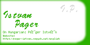 istvan pager business card